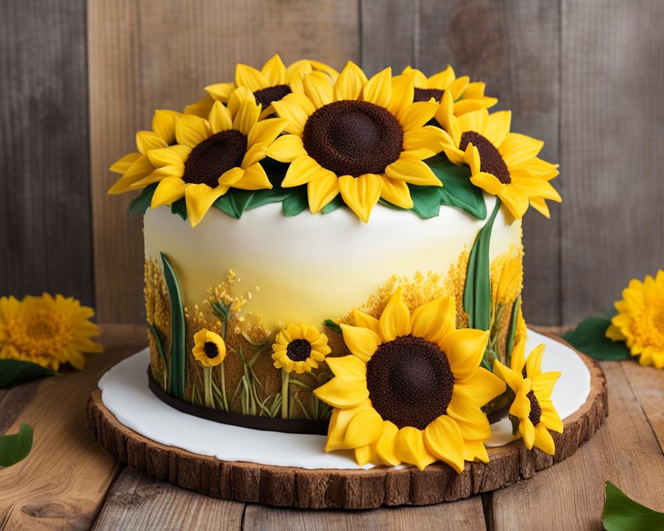 Sunflower cake representing Kansas Day recipes